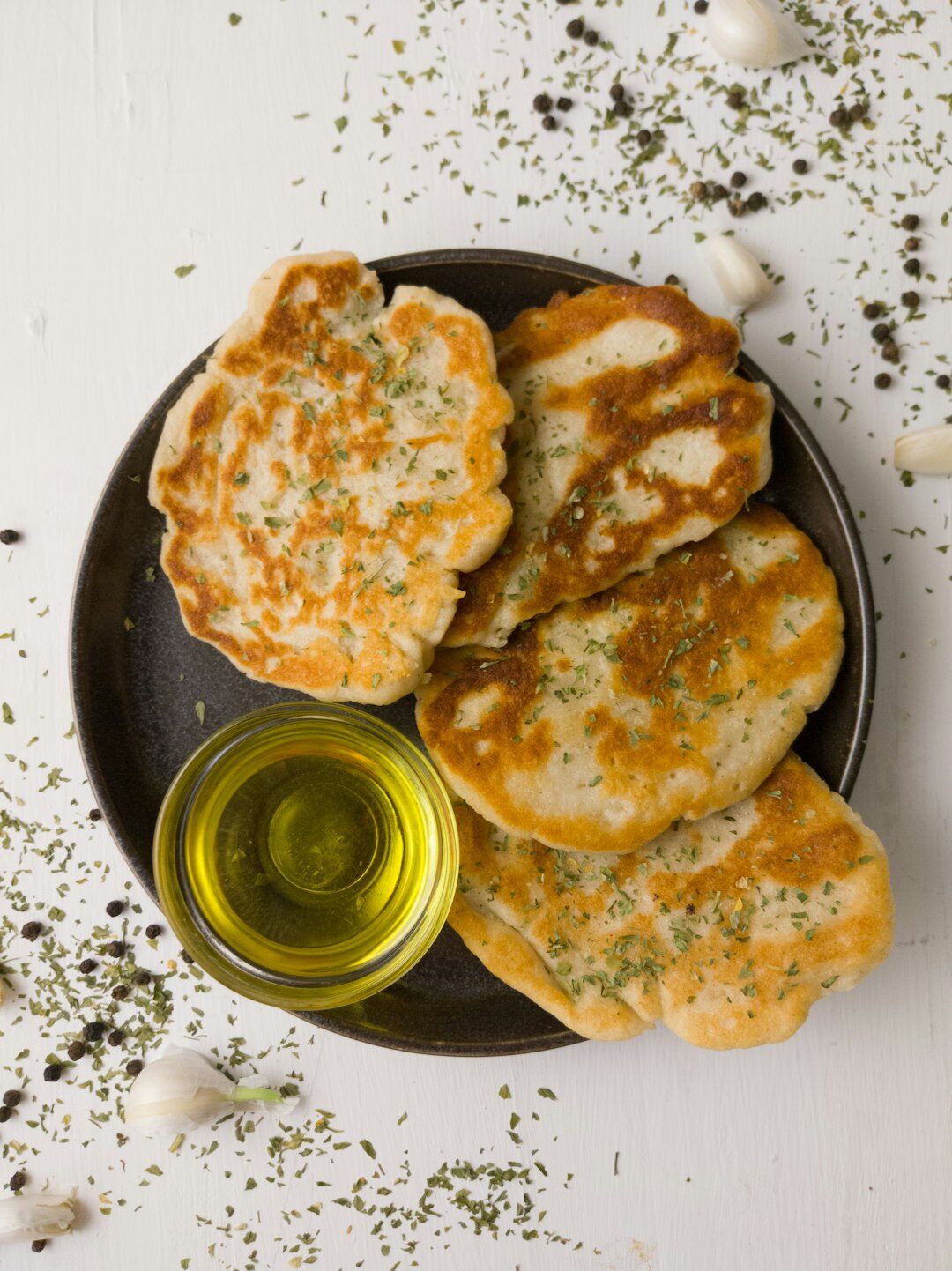 Golden Czech potato pancakes bramboráky on a plate