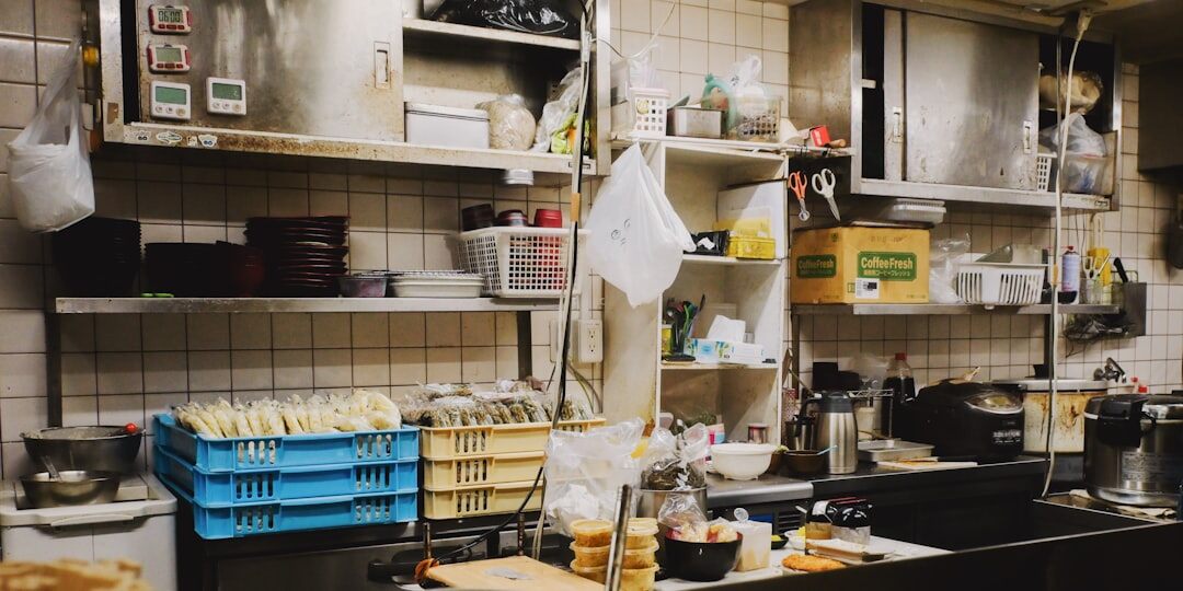 organized kitchen counter