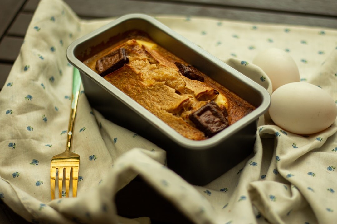 baking homemade cake