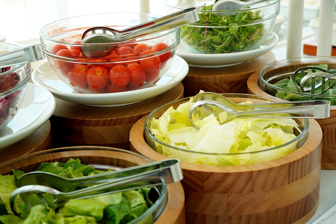 fresh salad preparation