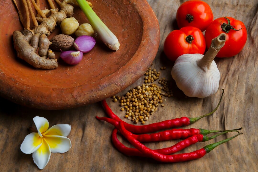 fresh ingredients on table