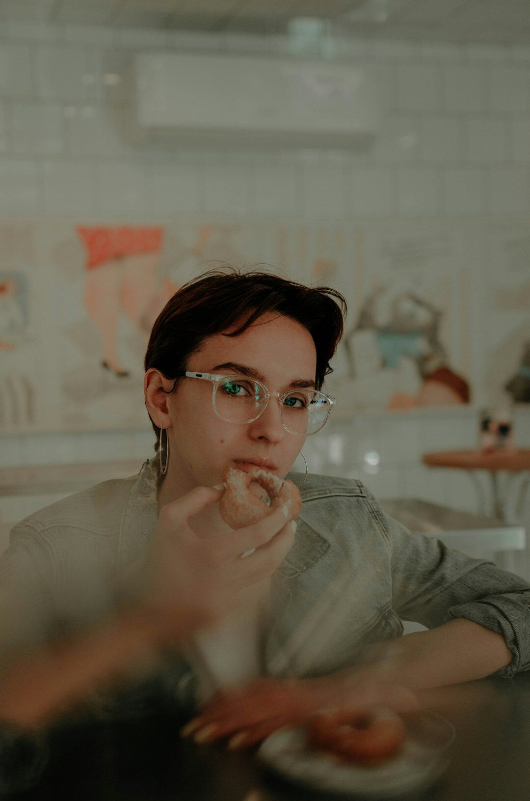 Portrait of a Czech female food editor in a kitchen