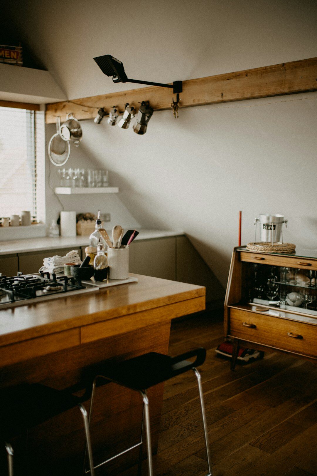 Cozy modern Czech home kitchen interior